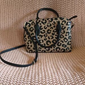 Kate Spade Tan and Black Leopard Crossbody Bag